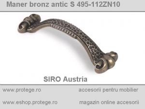 Maner metalic cu finisaj bronz antic S495-112ZN10