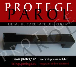 Maner lat transparent+negru, M306 negru lucios, 204/160/30