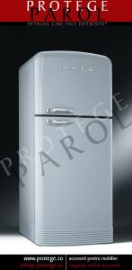 Combina frigorifica 80 cm model retro anii 50, argintiu, Smeg, FAB50X