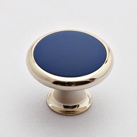 Buton auriu cu insertie albastra S 0391MT3T16