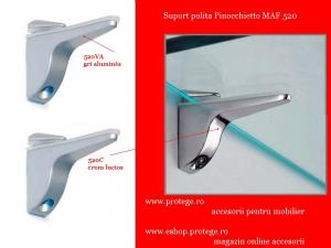 Suport raft 520 6cm, R 4-16mm, crom lucios, TRA.520C(pereche)