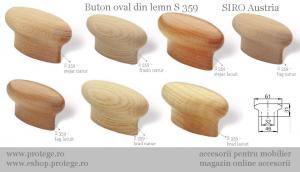 Buton oval brad lacuit, S 359-60HZ6