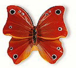 Buton fluture portocaliu picatele
