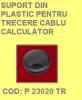 Suport negru plastic pentru trecere cabluri calculator,varianta economica