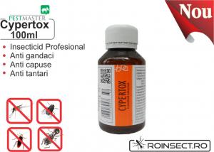 Insecticid profesional impotriva gandacilor, puricilor, mustelor, tantarilor, furnicilor - Cypertox 100 ml