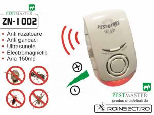 Pestmaster ZN1002 - Aparat  cu ultrasunete si unde elecromagnetice impotriva soarecilor, sobolanilor si a alor insecte taratoare.