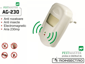 Pest Repeller - aparat cu unde electromagnetice anti gandaci, anti rozatoare  Pestmaster AG230 - 230mp
