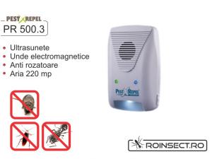 Dispozitiv electronic impotriva rozatoarelor  PR-500.3 - COMBATEREA pe 220 mp