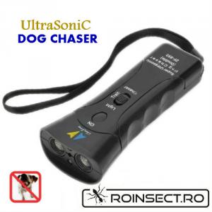 Aparat cu ultrasunete, flash, laser  impotriva cainilor agresivi &#2013266070; SUPER ULTRASONIC DOG CHASER