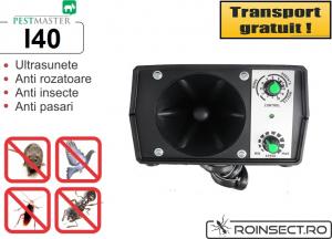 Aparat industrial cu ultrasunete impotriva rozatoarelor, pasarilor si insectelor - Pestmaster I40 - 400mp