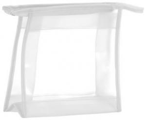 Portfard  alb din PVC cu fereastra transparenta