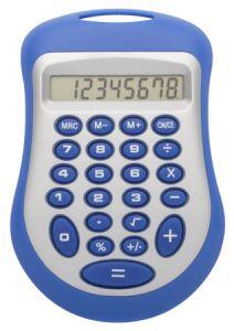 Calculator cu  butoane colorate cu albastru