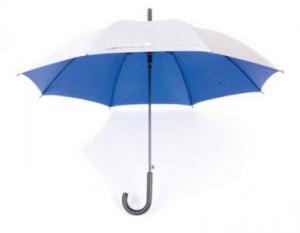 Umbrela automata argintie cu interior albastru
