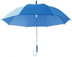 Umbrela albastra  automata cu 8 clini dintre care unul transparent