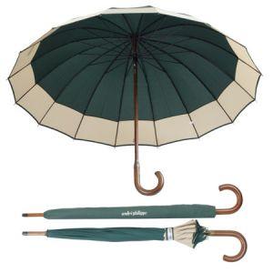 Umbrela verde  manuala Andre Philippe cu 16 clini
