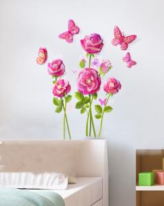Sticker perete 3D Trandafiri