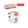 Set 2 buc mini cutii plastic depozitare cu capac si