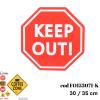 Placa metalica decorativa 30-35cm-keep out