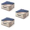 Set 3 huse cu fermoar pentru articole textile,