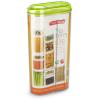Caserola alimentara, din plastic, transparenta, cu capac transparent, verde, 2,35 litri, Totem,  PS Assort Classic