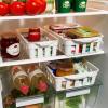 Set 3 cosuri de organizare pentru frigider, plastic, alb