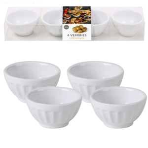 4 recipiente ceramica, boluri pentru servire si prezentare &Oslash; 6,5 cm