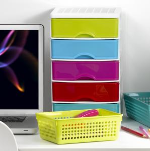 Organizator plastic cu  5 sertare Guadiana Albcolor