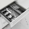 Organizator sertar pentru tacamuri cu suport cutite si compartimente, 38x40x5.5 cm, Quttin