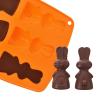 Forma silicon pentru 3 iepurasi de ciocolata, 24x18 cm, orion