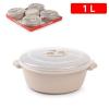 Oala cuptor microunde rotund -1 l -