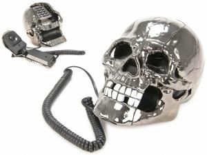 Telefon in forma de Craniu - gri metalizat