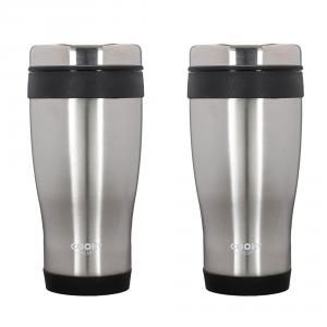 Set 2 cani termos cafea, inox, 400 ml