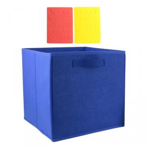 Cutie textila cu litere autoadezive pentru inscriptionare - albastru