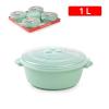 Oala cuptor microunde rotund -1 l - Verde