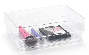 Organizator transparent cosmetice, fard de ochi, pensule