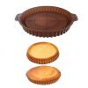 Forma de silicon pentru tarte, blat de tort, pasca, 27x4 cm, maro,