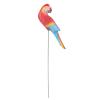 Decoratiune gradina, plastic, papagal pe bat, rosu, 74 cm