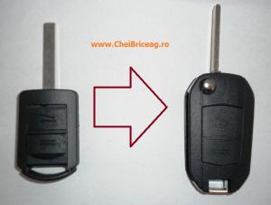 Carcasa Cheie Briceag Opel 2 Butoane pentru Transformat Corsa, Tigra, Agila Lamela Dreapta