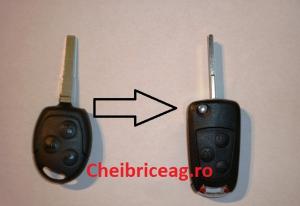 Carcasa Cheie Briceag Ford 3 Butoane pentru Transformat ( Lamela noua ) CALITATEA A+