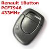 Cheie Cu Telecomanda Renault 1 Buton ( Clio ) 433 Mhz ID46 BRE2380