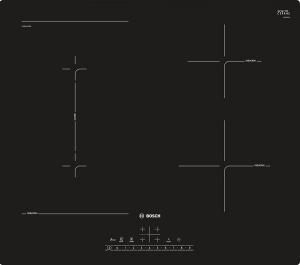 Plita vitroceramica cu inductie Bosch PVS611FB5E, 60 cm, 4 zone de gatit, CombiInduction, PowerBoost, negru