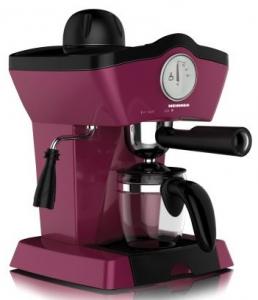 Espressor cafea Heinner HEM-200BG, 800 W, 5 bari, sistem de spumare, rezervor 0.25 litri, visiniu