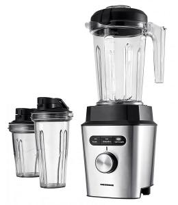 Blender Heinner HBL-HS1500XMC, 1500 W, viteza variabila+puls, cutit inox cu 8 lame, angrenaj metalic, inox