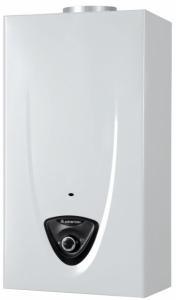 Boiler Ariston Fast Evo B 14 GPL, Gaz GPL, 27 kW, 14 L pe minut, 10 bari, Control Electronic, Buton Control Mecanic, Tiraj Natural, Alb