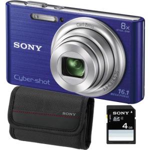 Camera foto Sony Cyber-Shot W730 Blue cu Husa si Card 4GB