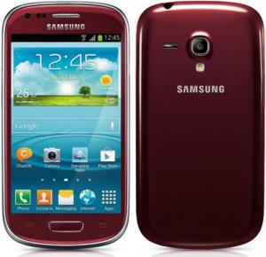 Smartphone Samsung I8190 Galaxy S III Mini Garnet Red + husa protectoare roz