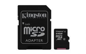 Card de memorie Kingston SDXC 64GB cu adaptor SD
