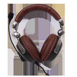 PRESTIGIO USb Headset, Microphone, 2.2m, Black/Brown, PHS4