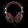 Prestigio usb headset, microphone, 2.2m, black/brown,
