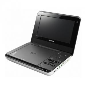 DVD player portabil SONY DVP-FX750W, LCD wide 7``, baterie + incarcator/adaptor auto, telecomanda, alb